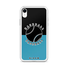 Load image into Gallery viewer, Baseball iPhone Case (Black &amp; Blue)