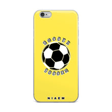 Load image into Gallery viewer, Soccer iPhone Case (Yellow 1)