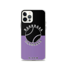 Load image into Gallery viewer, Baseball iPhone Case (Black &amp; Purple 1)