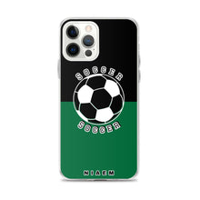 Load image into Gallery viewer, Soccer iPhone Case (Black &amp; Green 1)