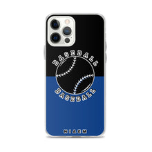 Load image into Gallery viewer, Baseball iPhone Case (Black &amp; Blue 2)