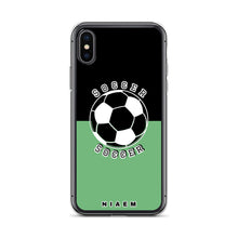 Load image into Gallery viewer, Soccer iPhone Case (Black &amp; Green 4)