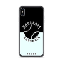 Load image into Gallery viewer, Baseball iPhone Case (Black &amp; Blue 5)