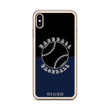 Load image into Gallery viewer, Baseball iPhone Case (Black &amp; Navy)