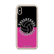 Load image into Gallery viewer, Volleyball iPhone Case (Black &amp; Pink 5)