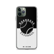 Load image into Gallery viewer, Baseball iPhone Case (Black &amp; Grey 3)
