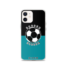 Load image into Gallery viewer, Soccer iPhone Case (Black &amp; Blue 3)