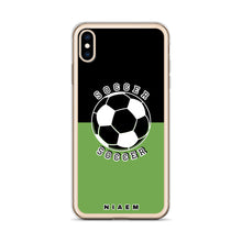 Load image into Gallery viewer, Soccer iPhone Case (Black &amp; Green)