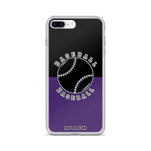Load image into Gallery viewer, Baseball iPhone Case (Black &amp; Purple)