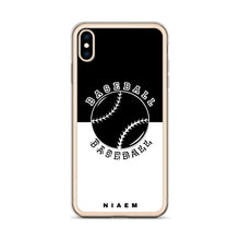 Load image into Gallery viewer, Baseball iPhone Case (Black &amp; White)