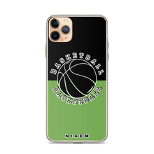 Load image into Gallery viewer, Basketball iPhone Case (Black &amp; Green)