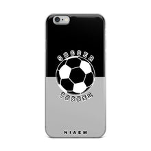 Load image into Gallery viewer, Soccer iPhone Case (Black &amp; Grey 2)