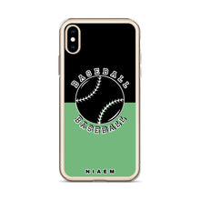 Load image into Gallery viewer, Baseball iPhone Case (Black &amp; Green 4)