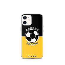 Load image into Gallery viewer, Soccer iPhone Case (Black &amp; Yellow)